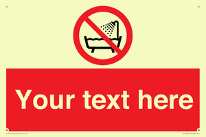 Custom Do not use this device in a bathtub shower or water-filled reservoir